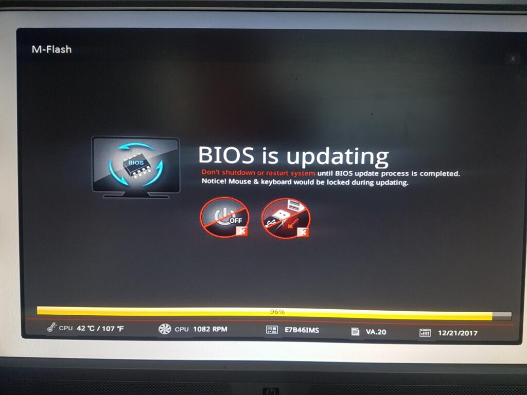 Actualización de BIOS y drivers en placa